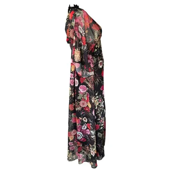 knee length dresses for ladies Farm Rio Sand Foliage Sketch Maxi Dress, Foliage Sketch Sand / Xs main image 0